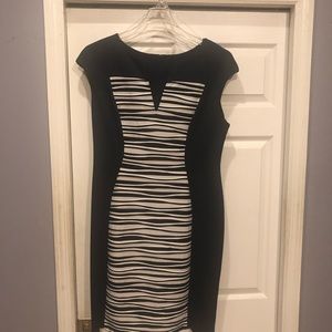 Black dress with white front